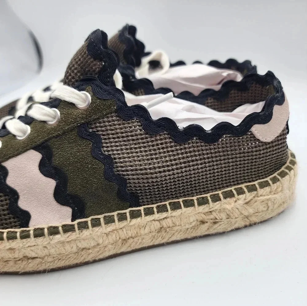Anthropologie Bernardo Vale Espadrille Sneakers Size 7.5B Travel Spring Vacation